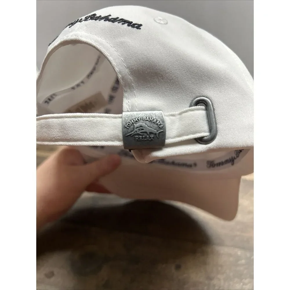 Tommy Bahama Men's‎ Hat Baja Margarita Hat 6 Panel Adjustable Cap NWT White